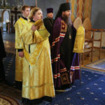 Епископ Савватий совершил божественную литургию в Покровском храме Новоспасского монастыря г. Москвы