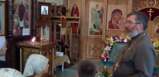 Школьники села Лермонтовка познакомились с храмом Казанской Божией Матери в городе Бикине